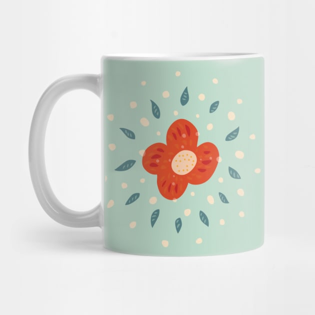 Simple Pretty Orange Flower by Boriana Giormova